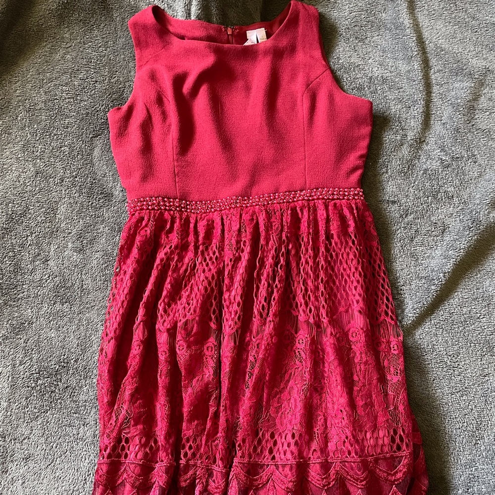 Women’s Burgundy Cocktail Dress
